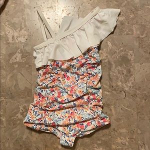 Janie and Jack side ruffle one-piece swimsuit